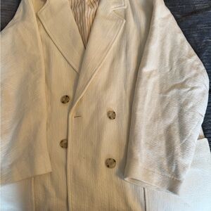 Zara Women's Cream linen blazer